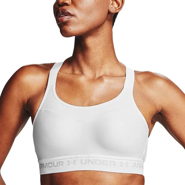 Under Armour Women's Armour High Crossback Sports Bra - White, 32c