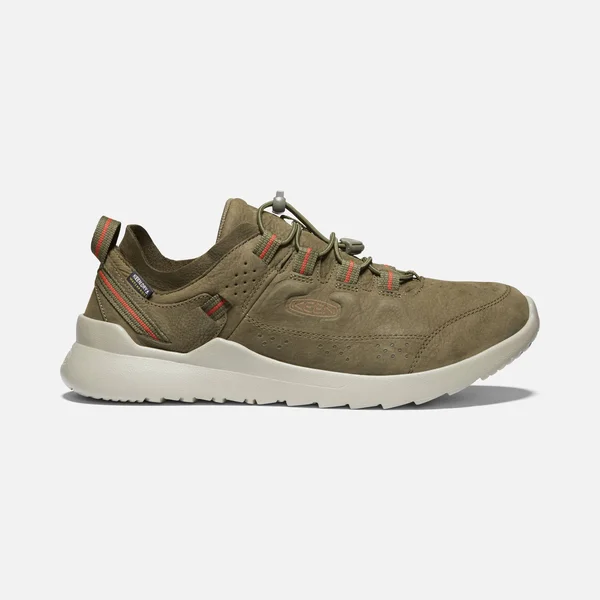 Keen Men's Highland WP Shoe - 9.5 - Dark Olive, Silver Birch