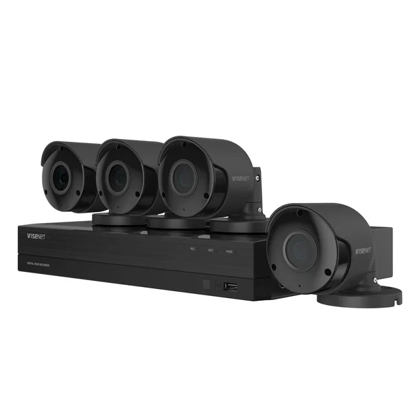 Wisenet 8-Channel 4-Camera 4K Security System with 1TB HDD DVR