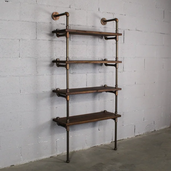 Sacramento Industrial Chic 33 Wide 4-Tier Etagere Bookcase