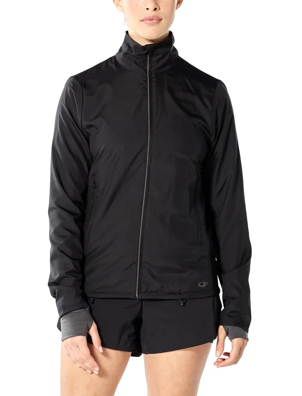 Icebreaker Women's Rush Windbreaker Jacket - Large - Black