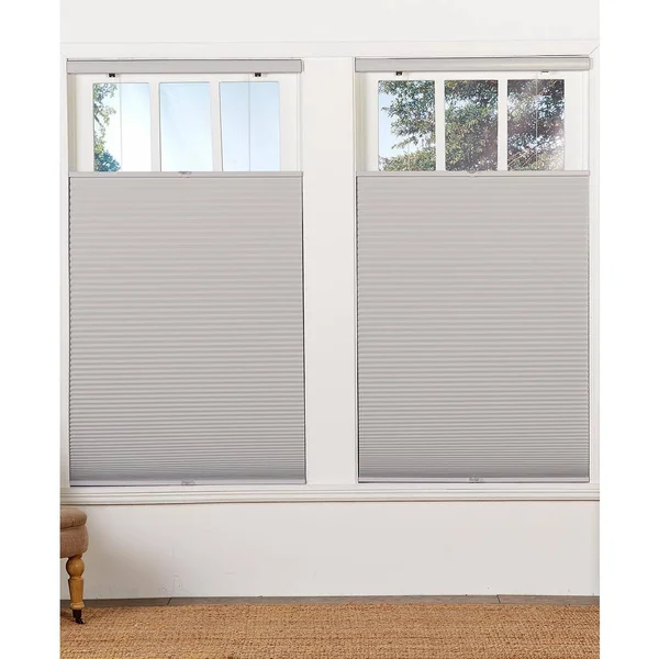 Perfect Lift Window Treatment Cut-to-Width Sterling Gray 1.5in. Cordless Blackout Top Down Bottom Up Cellular Shade - 35in. W x