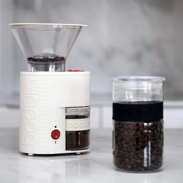 Bodum Bistro Electric Burr Coffee Grinder Finish Off-White