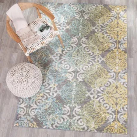 Mistana Elson Grey/Ivory Area Rug