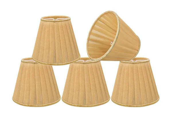 Aspen Creative 33113-5 Small Pleated Empire Shape Chandelier Clip-On Lamp Shade Set (5) Transitional Design in Gold - 5x22 Bottom