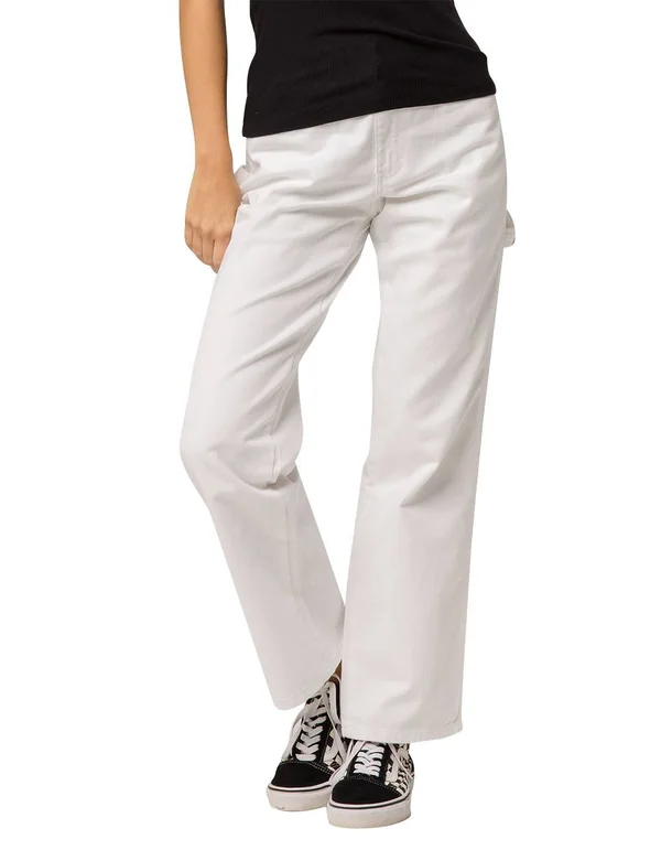 Women's Dickies Relaxed Fit Carpenter Pants - Size 5 - White
