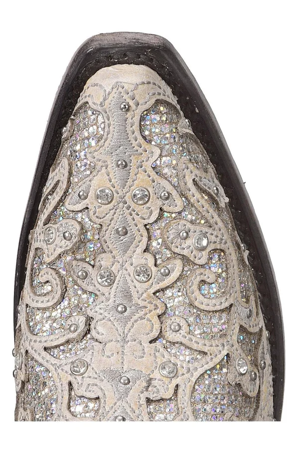 Corral Boots A3322 (White Glitter) Cowboy Boots