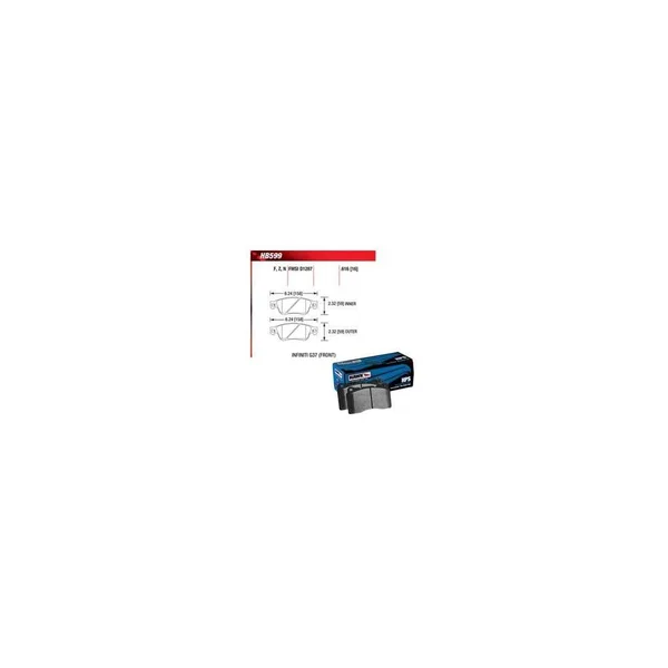 Hawk Performance HB599F.616 (Infiniti) HPS Brake Pads
