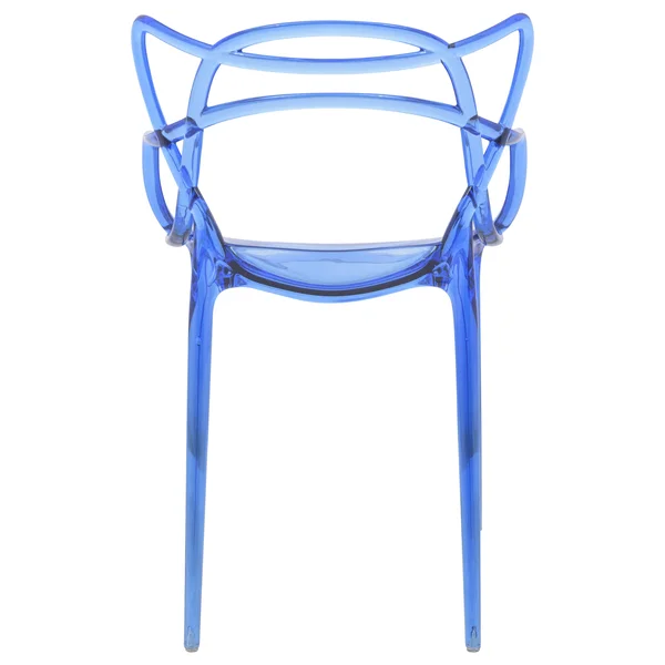 LeisureMod Milan Blue Intertwined Design Dining Side Chair