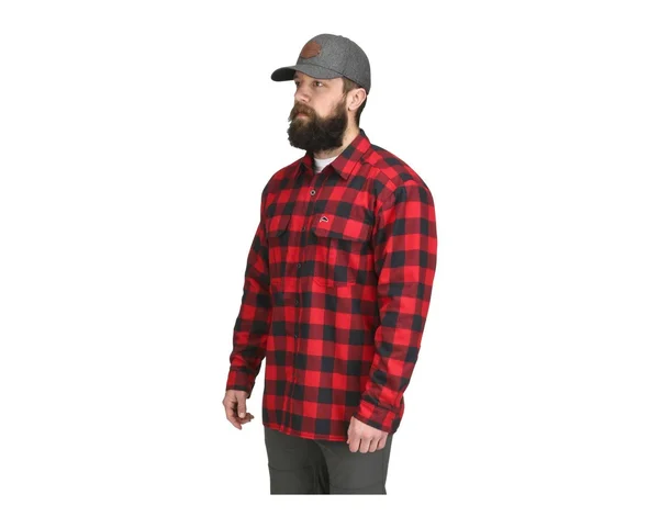 Simms, Coldweather Shirt - Sand Buffalo Plaid, XL