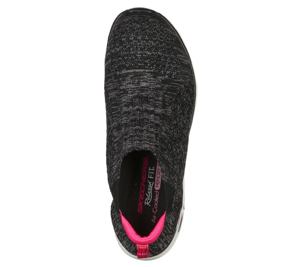 Skechers Women's Relaxed Fit Empire D&Lux Sweet Pearl Slip-On - Black/Pink
