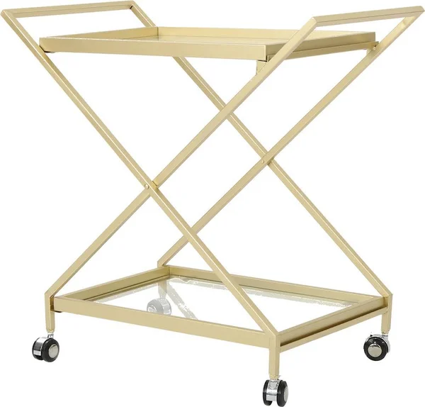 Christopher Knight Home Annika Outdoor Industrial Bar Cart by Gold