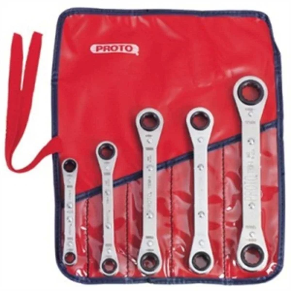 Proto J1190MA Metric Ratcheting Box Wrench Set, 5 Pieces, Forged