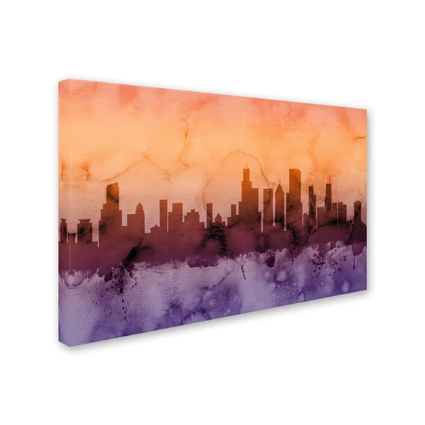 Trademark Global Michael Tompsett 'Chicago Illinois Skyline III' Canvas Art