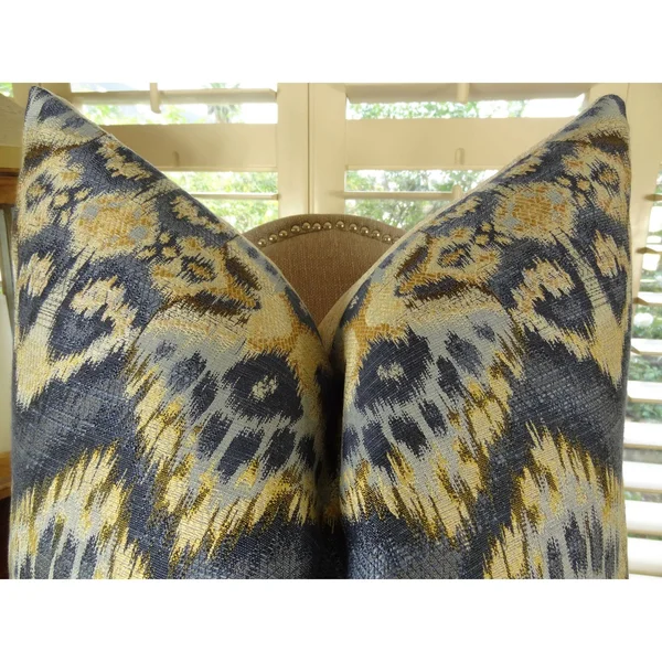 Plutus Rhythm Waves Handmade Throw Pillow Double Sided 18x22 x 18x22