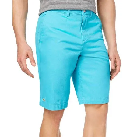 Lacoste Men Cotton Regular Fit Chino Bermuda Shorts Blue 33