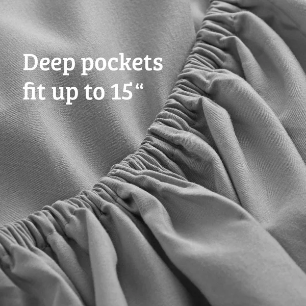 Bare Home Bed-in-a-Bag Down Alternative Comforter & Sheet Set - Comforter Set: Light Grey - Sheet Set: White - Twin XL
