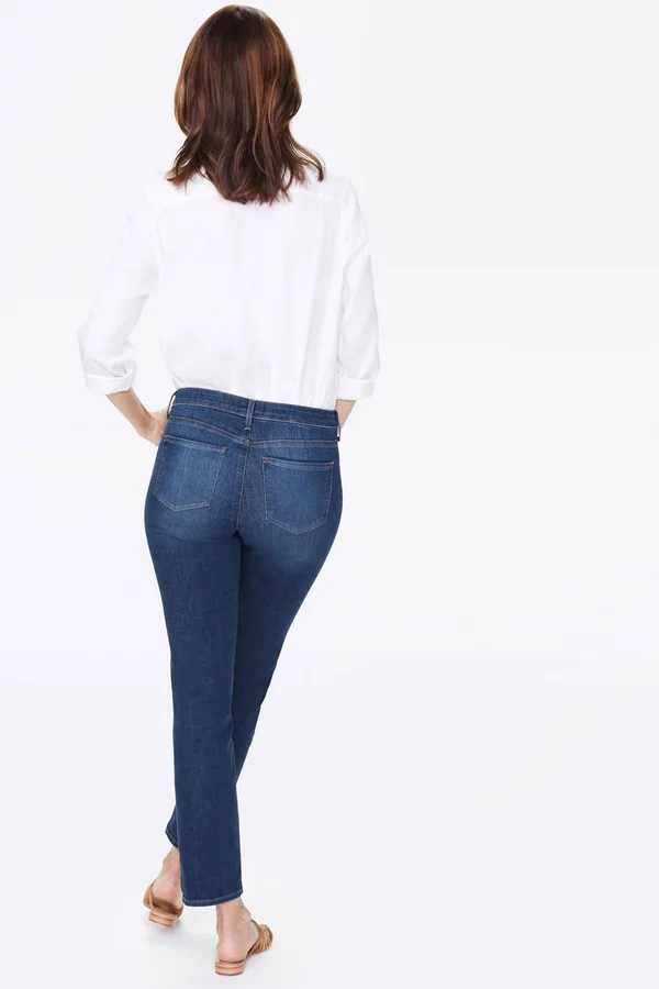 Nydj Women's Sheri Slim Jeans in Petite in Cooper, Size: 8p