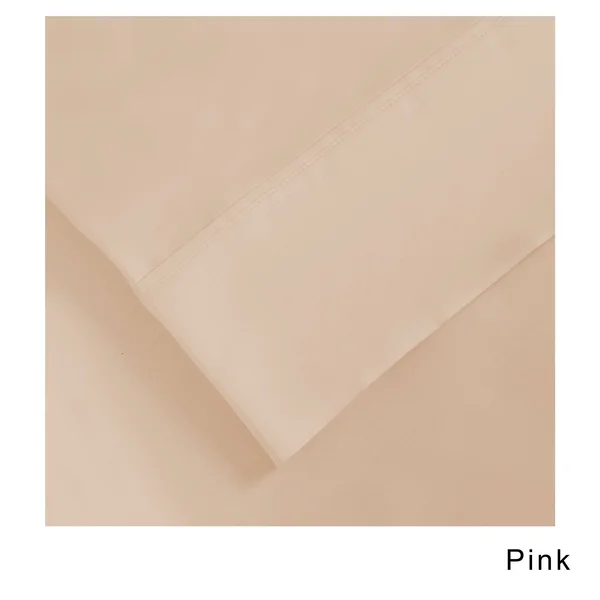Superior 1000 Thread Count Wrinkle Resistant Soft Tencel Blend Bed Sheet Set - Pink - King
