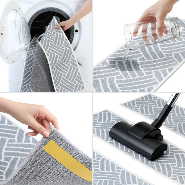 Sussexhome Flower Design 9x22 x 28x22 Stair Treads - 70% Cotton Anti-Slip Carpet Strips for Indoor Stairs-with Double Adhesive T