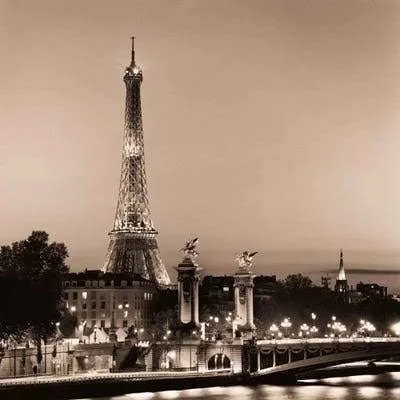 Framed Canvas Art (White Floating Frame) - Pont Alexandre III by Alan Blaustein ( places > Europe > France > Paris u