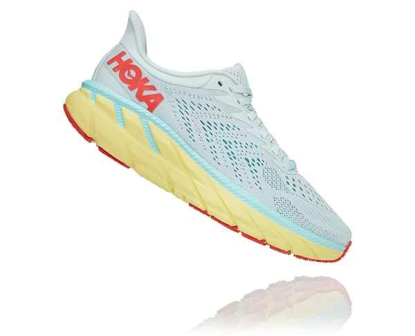 Hoka One One Women's Clifton 7 Running Shoes - Coral/White