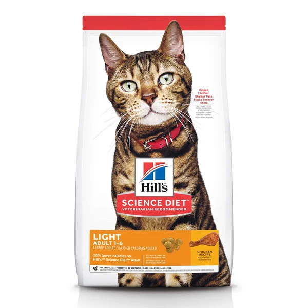 Hill&s Science Diet Dry Cat Food - Adult, Light for Weight Management, Chicken Recipe
