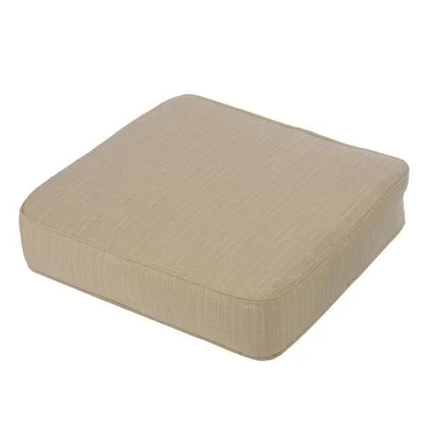 Humble and Haute Kokomo Teak Indoor/ Outdoor Ottoman Cushion Made with Sunbrella Fabric - 23.5 in W x 23 in D - Sunbrella - Spect