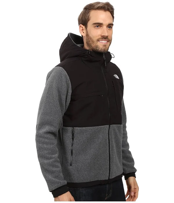 The North Face Men's Denali 2 Hoodie XL - Recycled Charcoal Grey Heather/Black