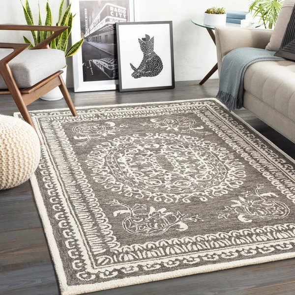 Surya Newcastle NCS-2305 Black Area Rug 8& x 10&