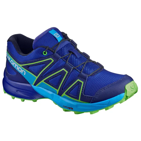 Salomon, Speedcross, J, Kids Trail Running Shoes 2, Surf The Web/Cloisonne/Green Flash