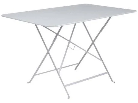 Fermob Bistro 46&& Wide Steel Rectangular Umbrella Hole Table Deep Blue - 024092 - 117 x 77 cm