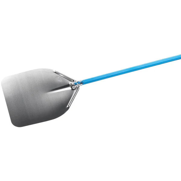 Gi Metal I-32R/60 Azzurra 13x22 Stainless Steel Square Pizza Peel with 23 1/2x22 Handle