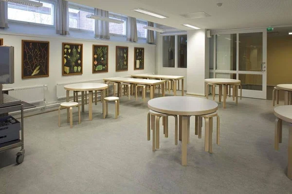 Artek Aalto Stool E60 - Blue - Birch