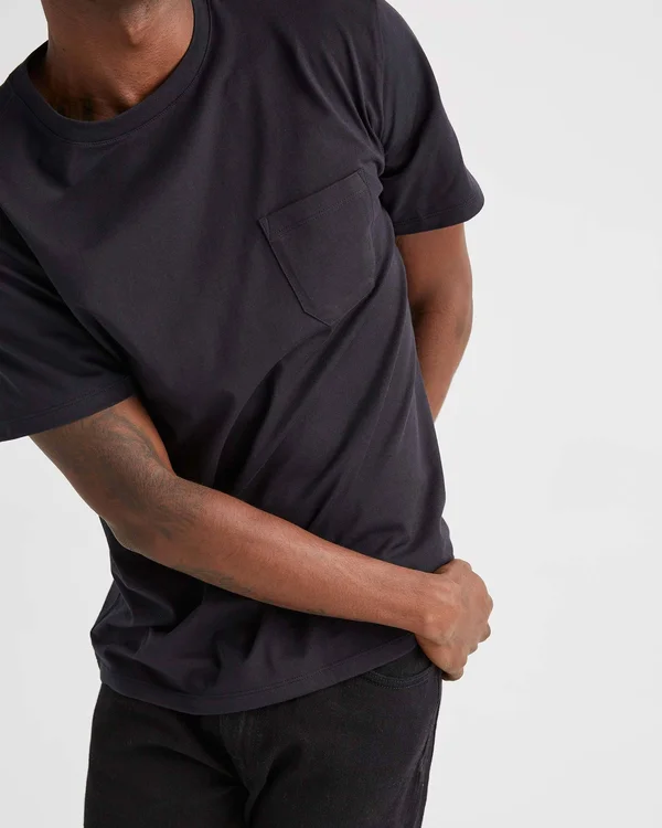Richer Poorer Men's Pima Pocket T-Shirt, Size XXL, Black