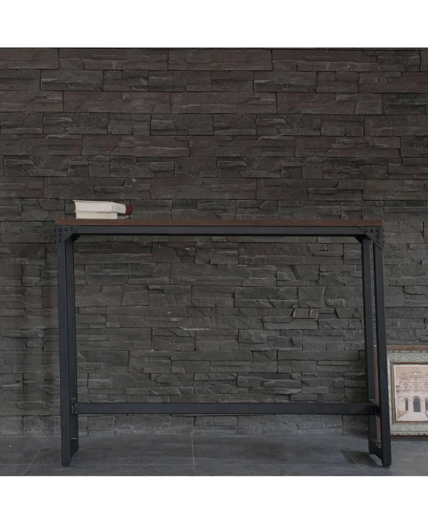 AC Pacific Minimalist Contemporary Industrial Bar and Cocktail Logan Table - Black