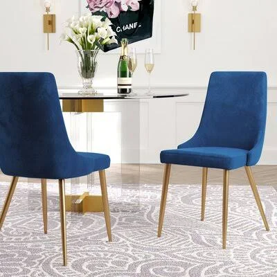 Neace Upholstered Dining Chair Brayden Studio Upholstery Color: Blue