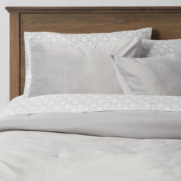 5pc Twin/Twin XL Vinton Velvet Comforter Set with Sheets Gray - Threshold