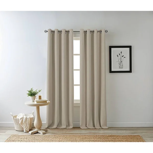 Bee & Willow Home Hadley Grommet Window Panel - Linen - Size: 120x22