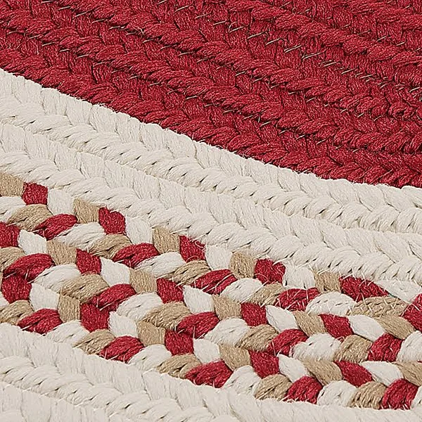Colonial Mills Flowers Bay Red 4&x6& Oval Rug