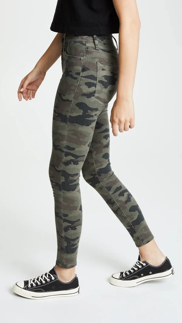 Hudson Barbara High Rise Skinny Jeans Deployed Camo 26