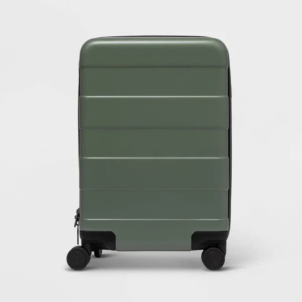 Hardside 20x22 Carry on Spinner Suitcase Green - Made by Design