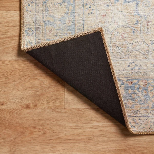Alexander Home Victoria Shabby Chic Printed Vintage Area Rug - 7&-6x22 x 9&-6x22 - Blue - Tangerine