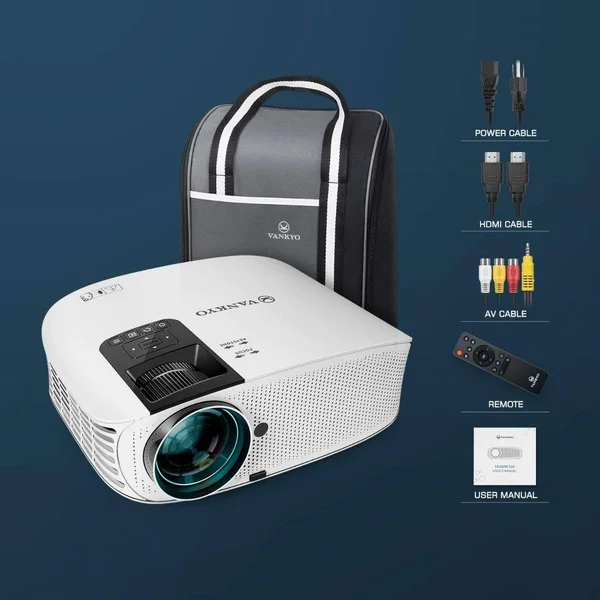 Vankyo Leisure 510 Full HD Movie Projector - Video Projector with 200x22 Projection size, Support 1080p HDMI VGA AV USB with Free