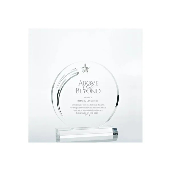 Star Acrylic Trophy - Circle, 7 x 7.5 inches