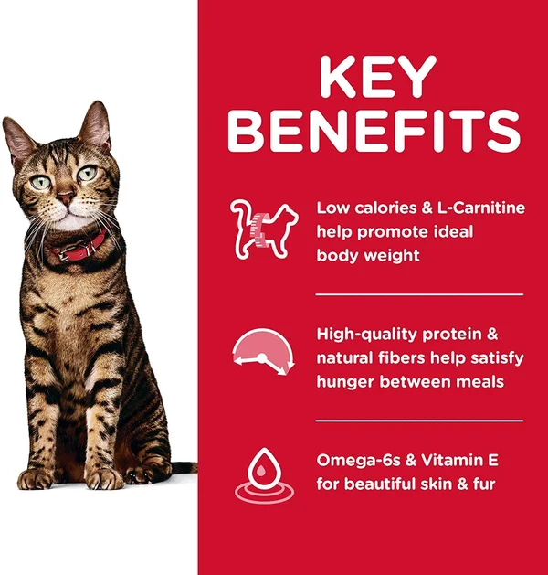 Hill&s Science Diet Dry Cat Food - Adult, Light for Weight Management, Chicken Recipe