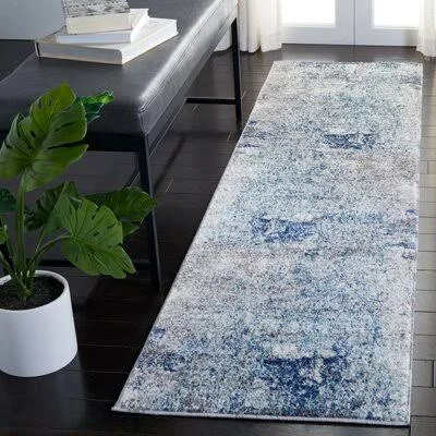 Maximus Abstract Light Blue/Gray Area Rug 17 Stories Rug Size: Rectangle 8' x 10'