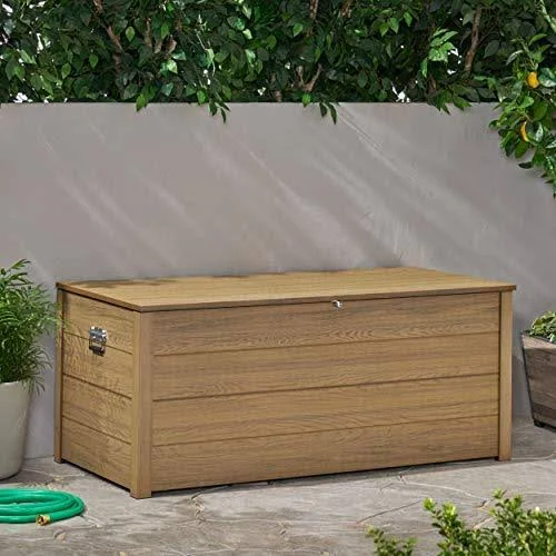 Christopher Knight Home 314565 Alberta Outdoor Deck Box, Brown