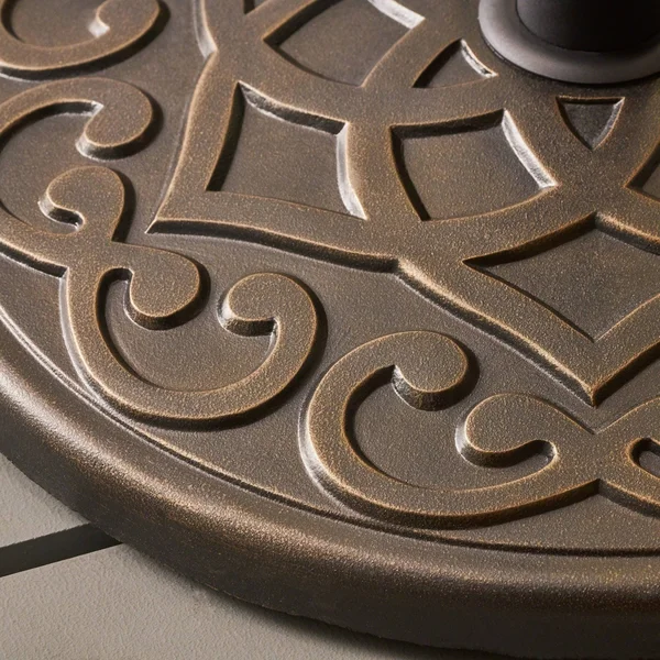 Noble House Patio Umbrella Holder in Hammered Dark Copper Finish