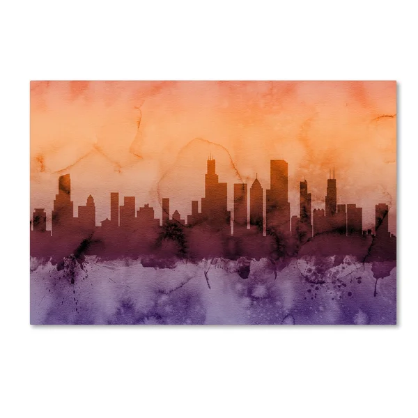 Trademark Global Michael Tompsett 'Chicago Illinois Skyline III' Canvas Art